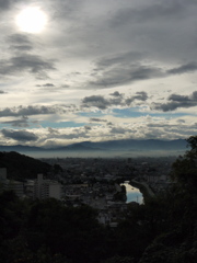 朝日のある景色