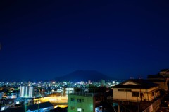夜の桜島