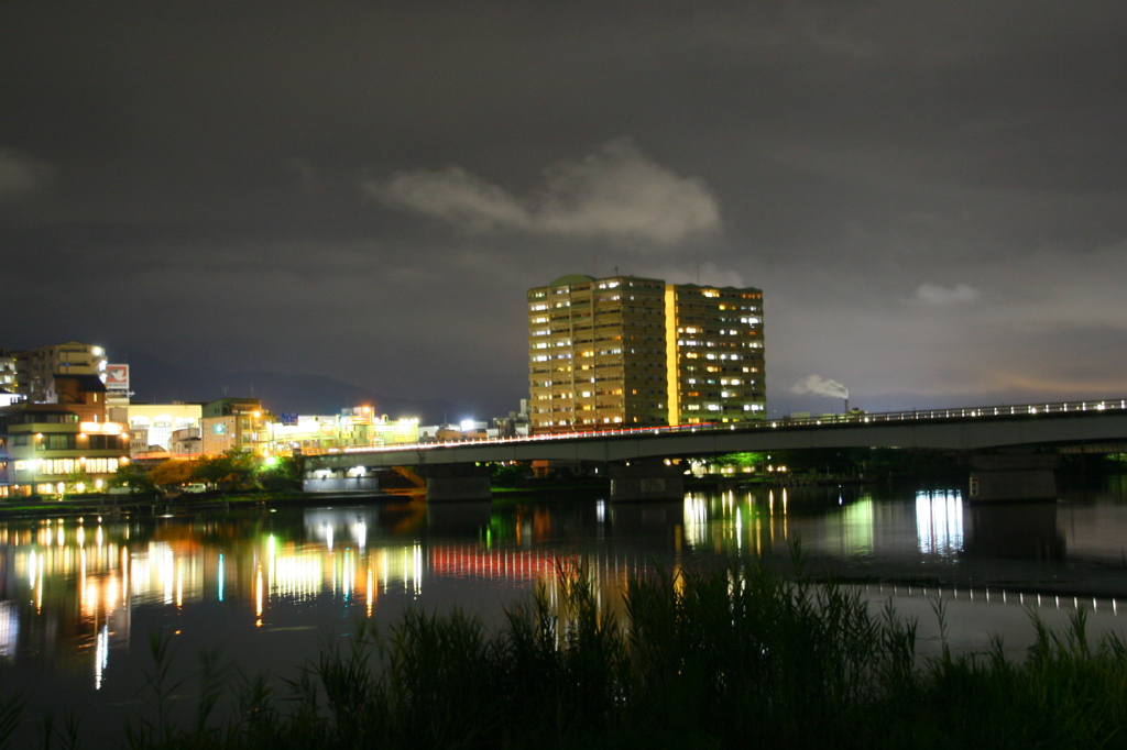 瀬田川夜景　国道一号線