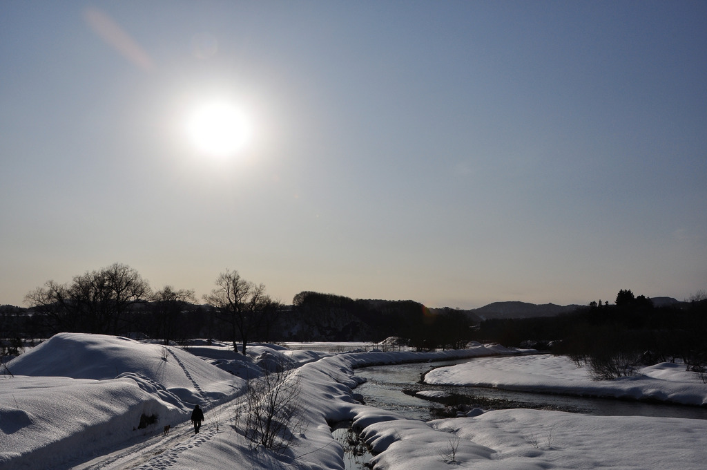 雪の散歩道