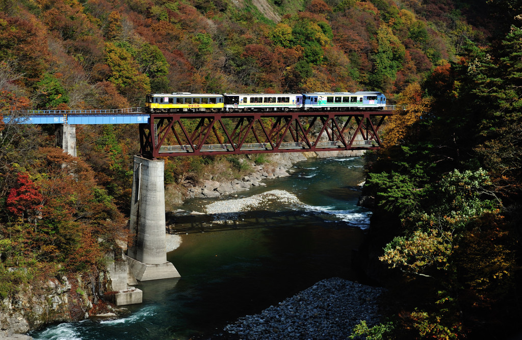 秋のトロッコ