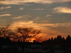 ある日の常磐道からの夕焼け①