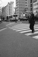 横断歩道と小学生