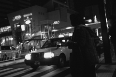 夜のタクシー