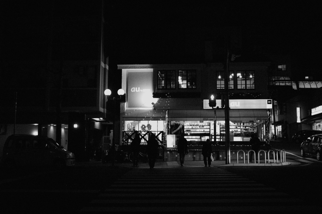夜の信号