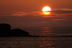 夕日　白兎海岸