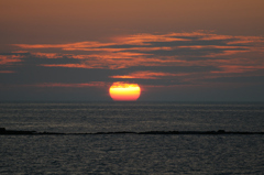 夕日　白兎海岸