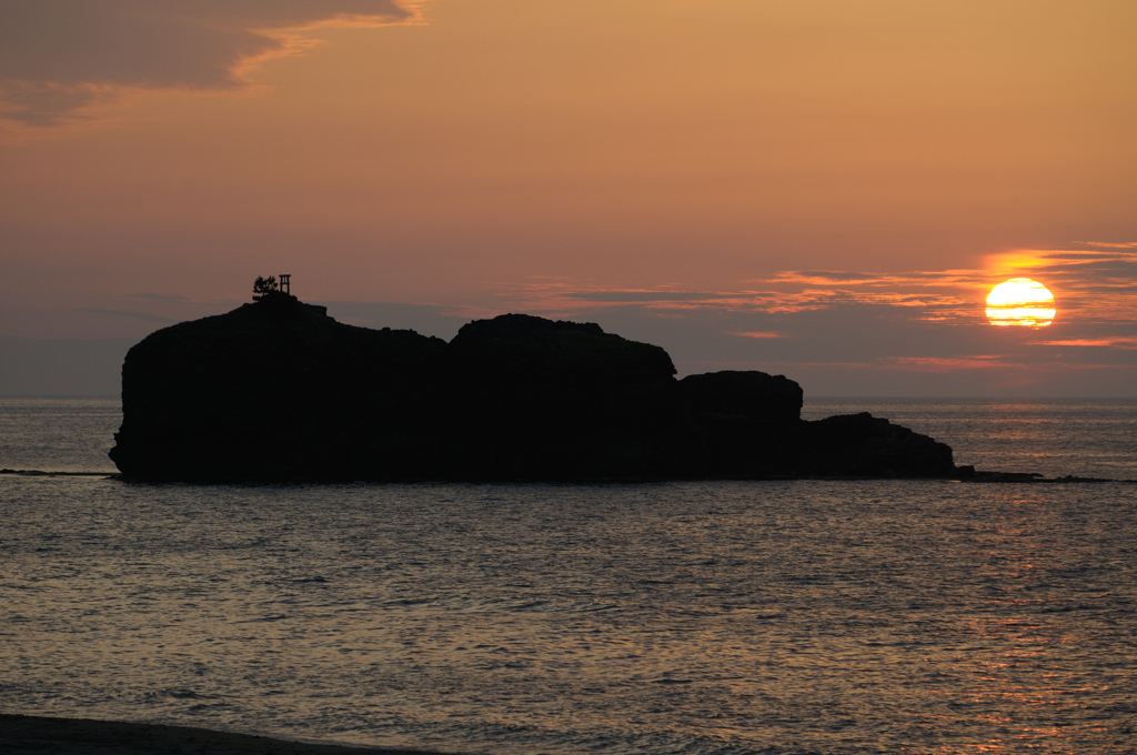 夕日　白兎海岸