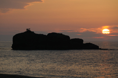夕日　白兎海岸