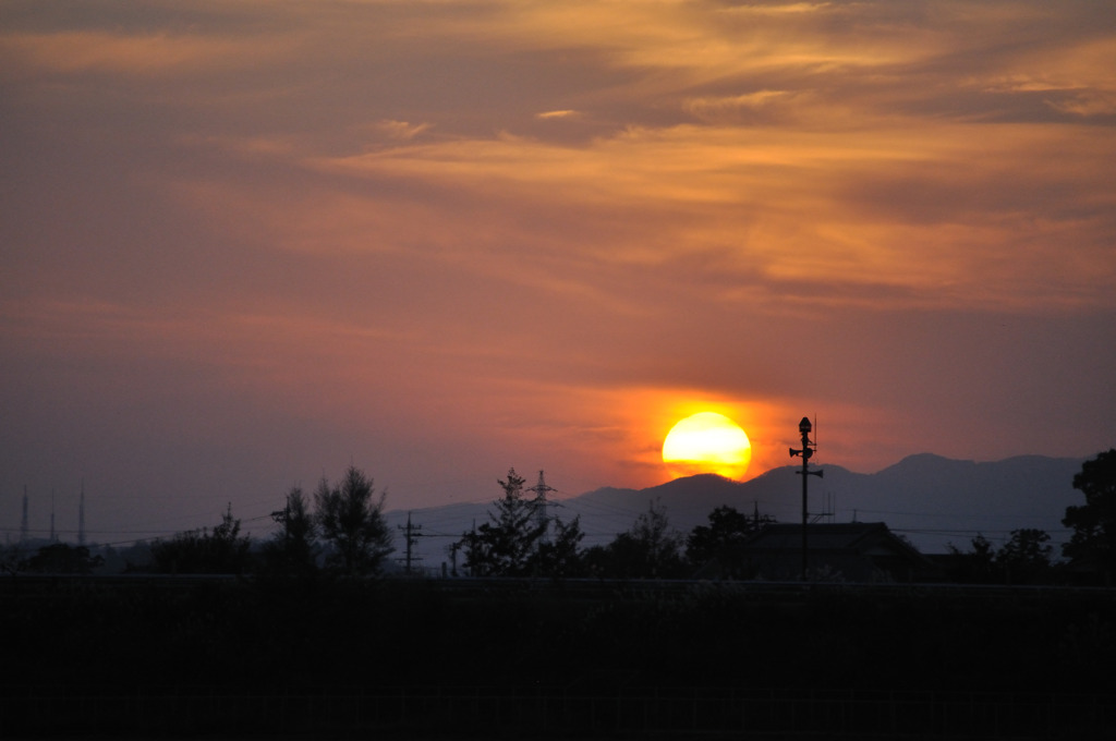 夕日