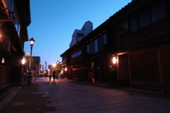 にし茶屋街の夕暮れ
