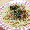 昼食　パスタ柚木胡椒味