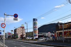 散歩中の