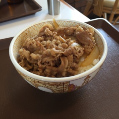 昼食　牛丼