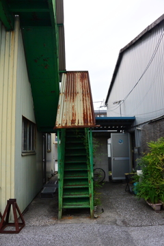 散歩中の　　階段
