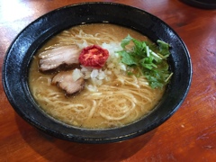 昼食　夜須製麺所　味噌ラーメン