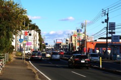 散歩中の　渋滞