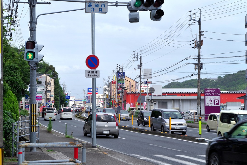 散歩中の