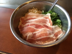 昼食　　お好み焼き　豚玉