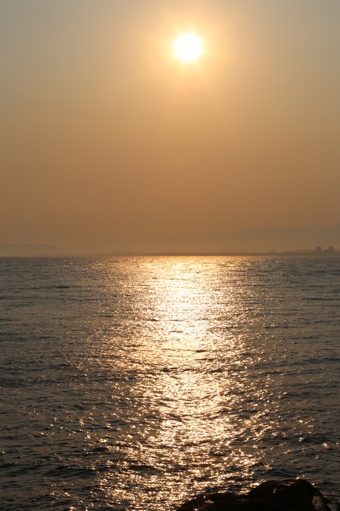江ノ島からの夕陽
