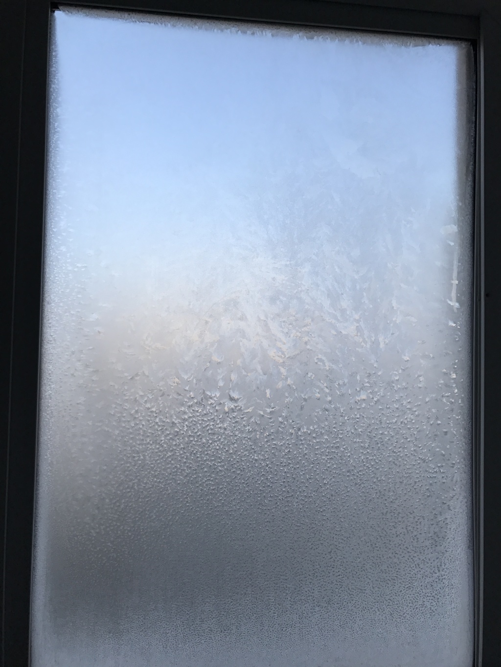 凍る窓...