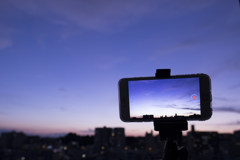 iPhoneで夕空ハンティング