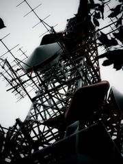 Tower seen from a certain angle.