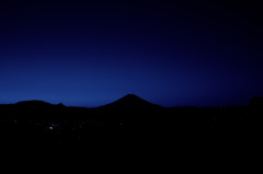 a Silhouette of most famous mountain
