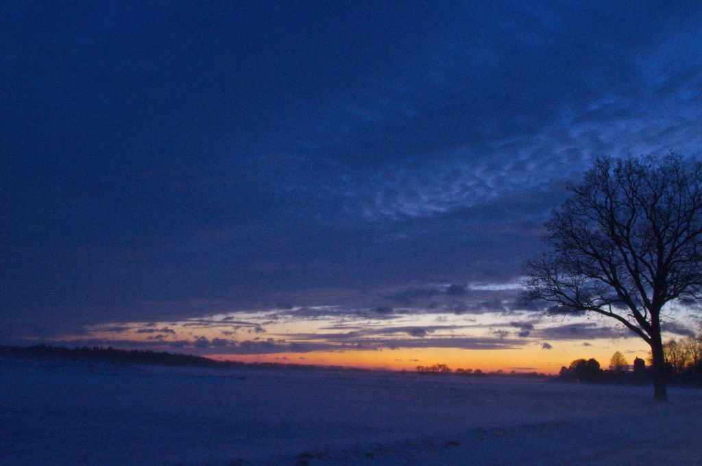 吹雪の後の夕焼け in Wisconsin (3)