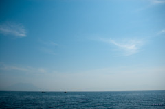 桜島と海