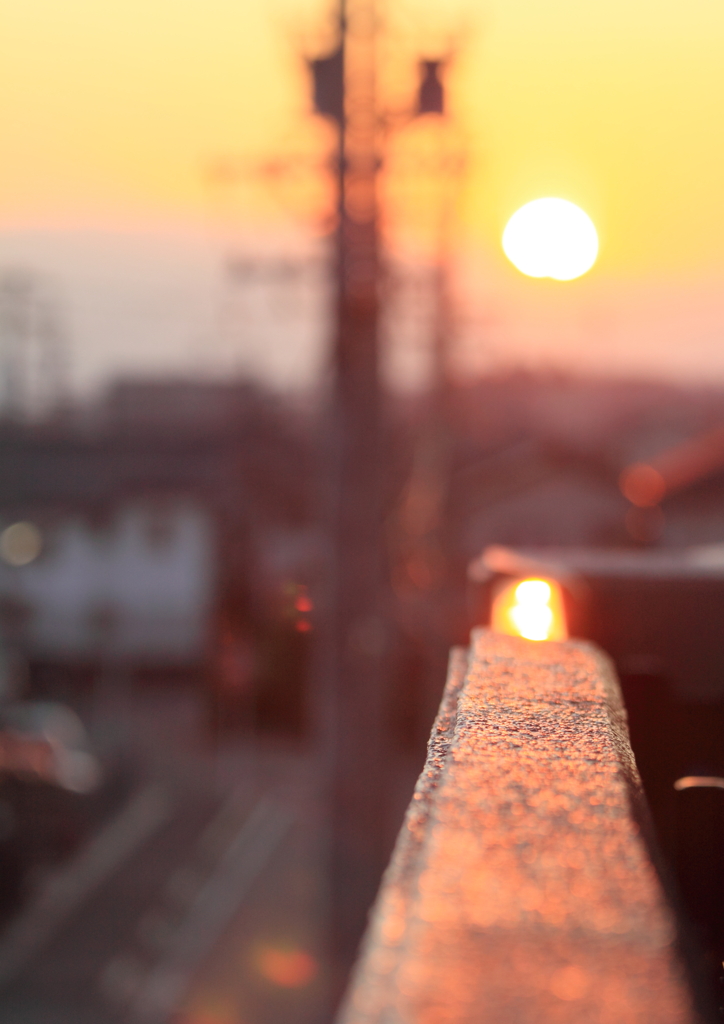 ベランダの夕暮れ