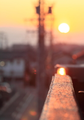 ベランダの夕暮れ