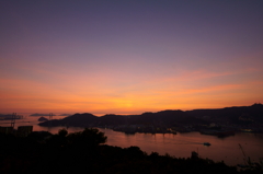 長崎湾の夕景
