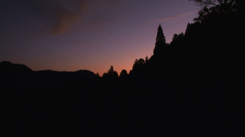 立雲峡の曙