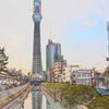 スカイツリーのカラースケッチ