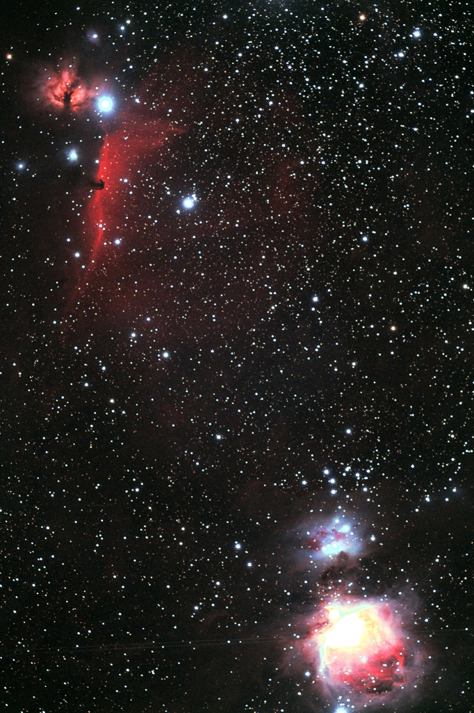オリオン大星雲と馬頭星雲