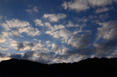 紀伊山地を流れる雲