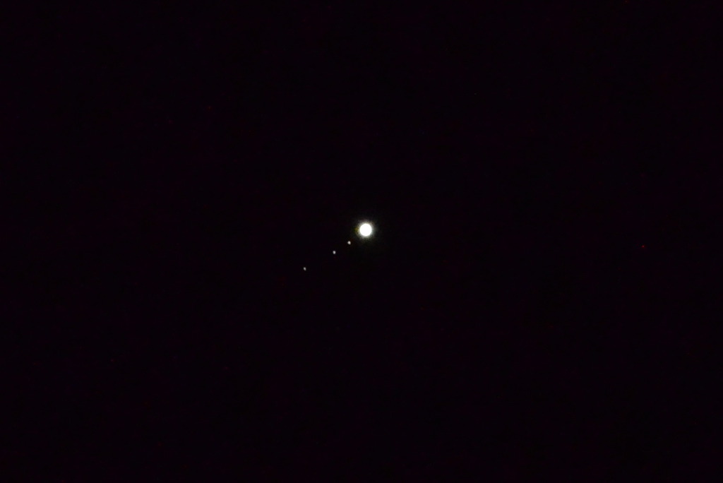 木星とガリレオ衛星（拡大）