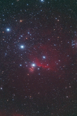 馬頭星雲と三ツ星