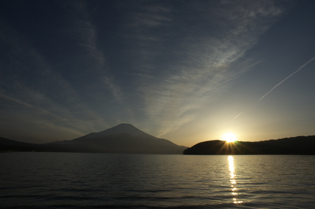 山中湖の夕景