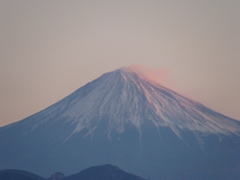 静岡市からの富士　朝焼け