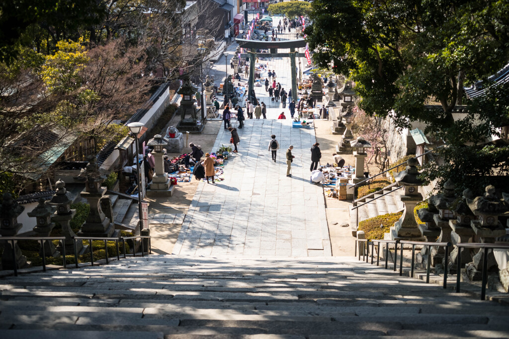 参道のフリーマーケット