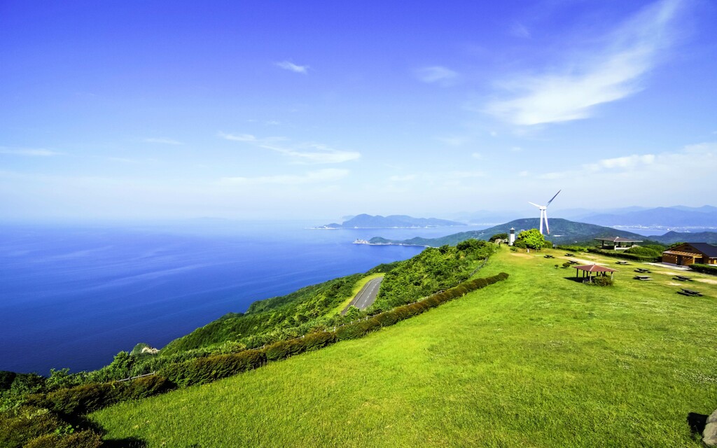 Blue sky and blue sea