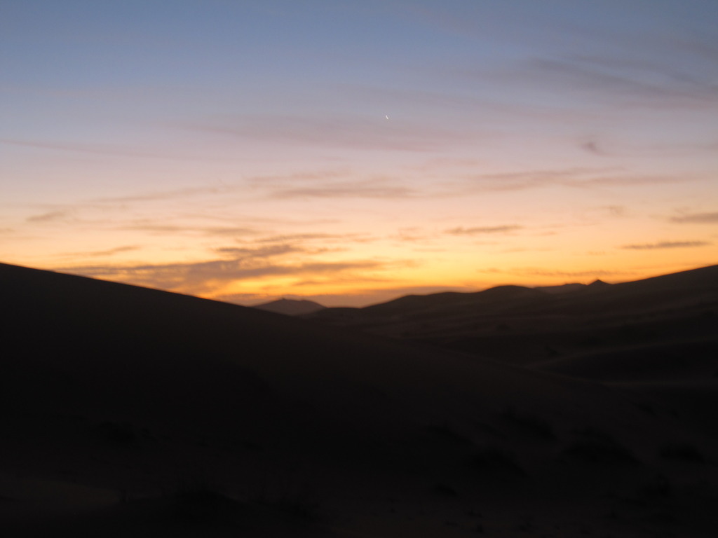 the sun is walking to our side