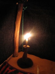 light in the tent..how warm....