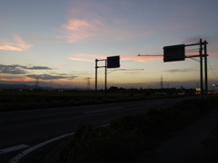 街道の夕焼け