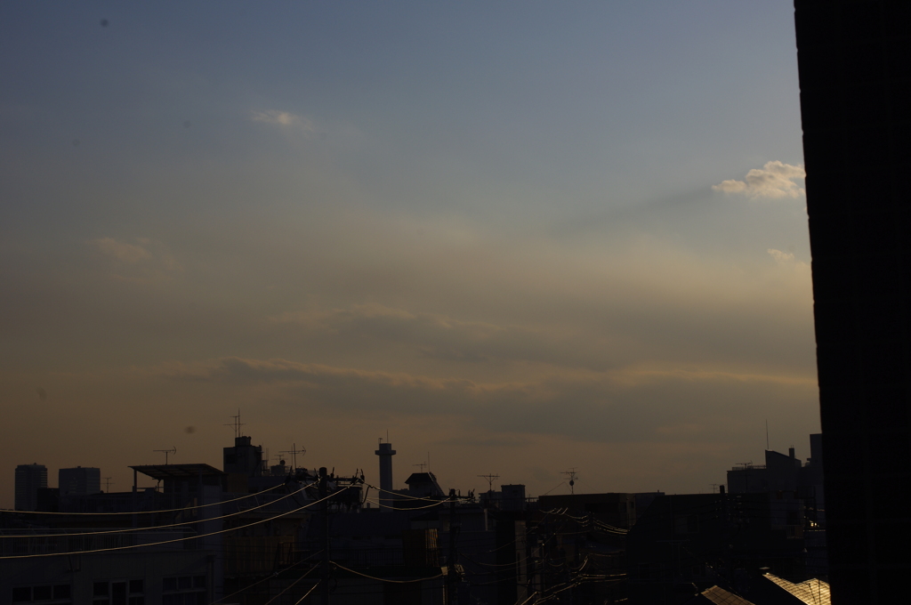夕暮れ。