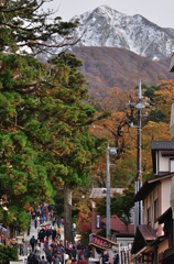 伯耆の国散歩　初冠雪の三鈷峰を望む　大山寺