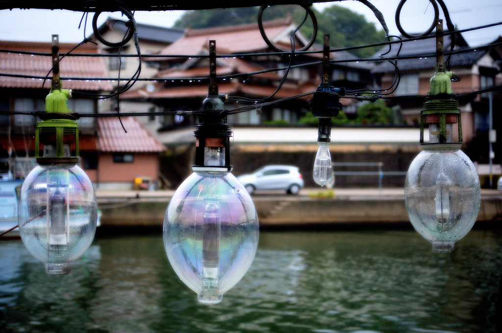 松江百景　昼の漁り火　恵曇港