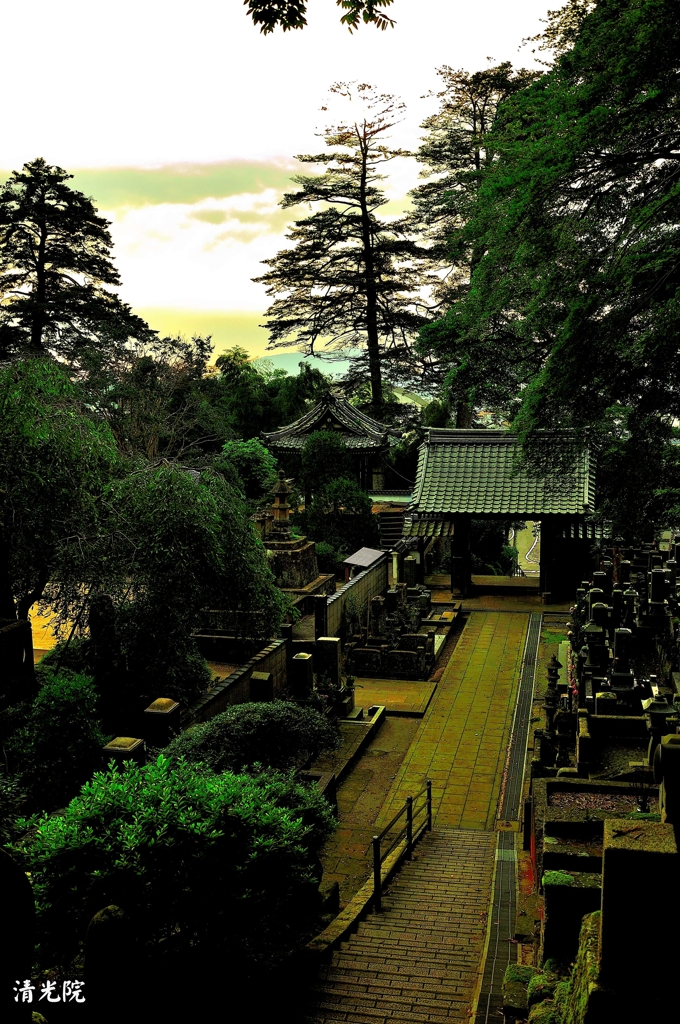 松江百景　朝日を仰ぐ清光院　松江の朝１１　日本の風景